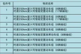 皆大欢喜，总价值超280亿的高铁动车组订单中标厂商揭晓图片
