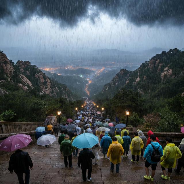 2025《泰山山顶雨中，安全与体验该如何平衡？》