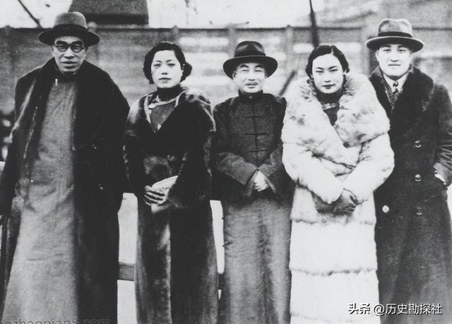 戴笠与胡蝶的真实影像，胡蝶一颦一笑妩媚动人，戴不怒自威