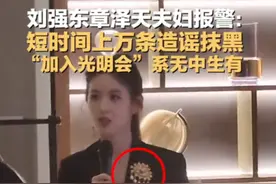 一枚胸针引发的争议，章泽天被怀疑加入光明会，刘强东夫妇报警！图片