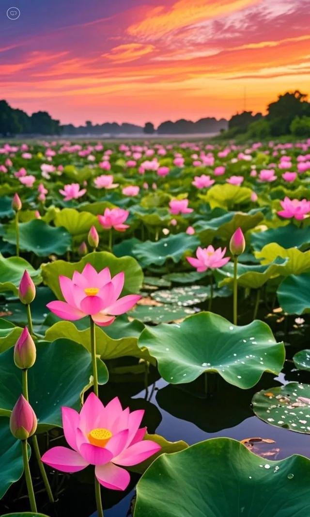荷花如海，画面绝美