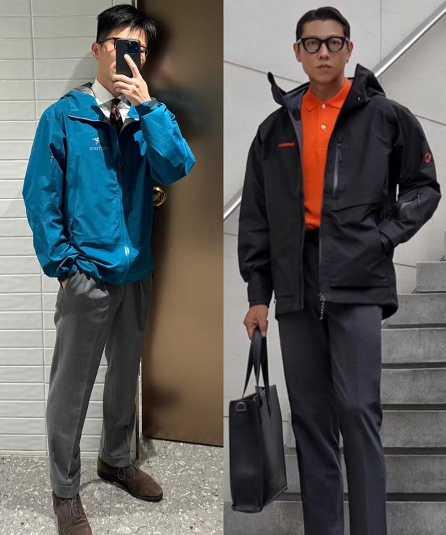 中年男人，秋天还是穿冲锋衣最帅气有型，记住：3穿3不穿更高级