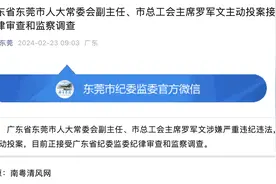 广东省东莞市人大常委会副主任、市总工会主席罗军文主动投案接受审查调查图片