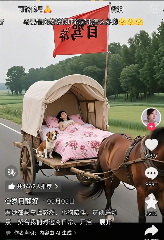 绝了！她躺马车上自驾游，带狗躺平看世界，这才是真正的逃离日常