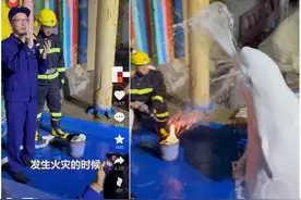 大连一海洋世界消防演练时白鲸喷水灭火，工作人员：不是表演！它智商很高图片