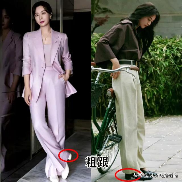 “阔腿裤”下面尽量少配运动鞋,瞧陈数、高圆圆这样穿,洋气显高