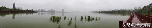 七上八下全国文明城市柘城县迎来汛期，晨练国家湿地公园榕湖发现