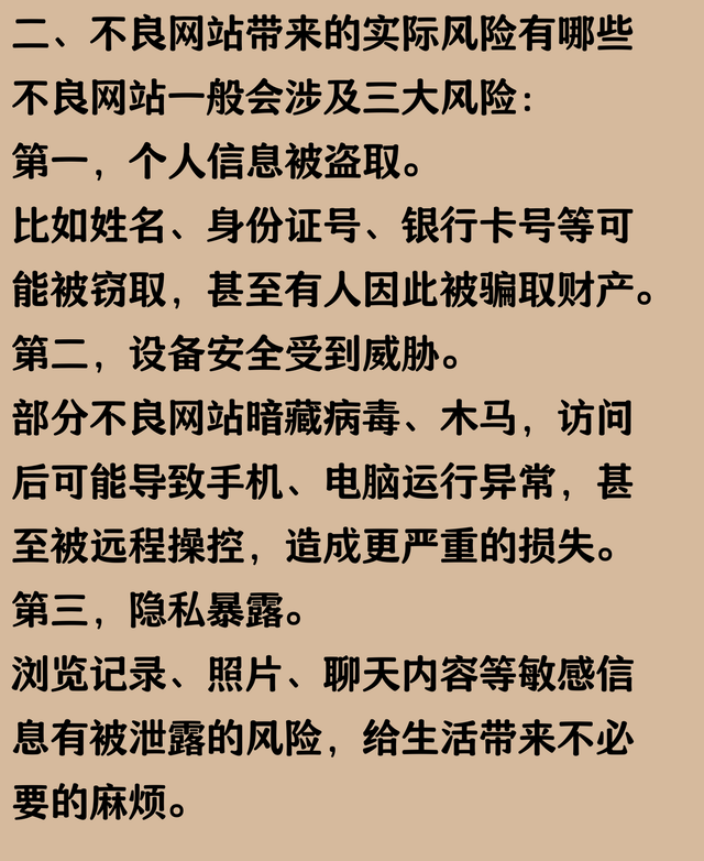浏览不良网站显示有风险，坚持访问会泄露个人信息吗？