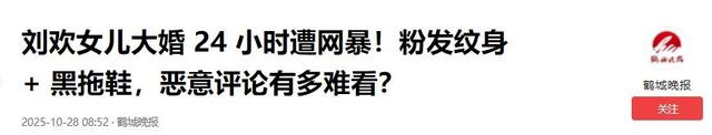 牛鬼蛇神现原形！刘欢女儿大婚不到24小时，恶心的一幕出现了
