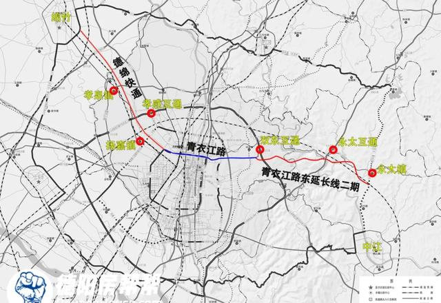 德阳“南北快通”，德绵德什快通，成德大道、龙泉山旅游公路