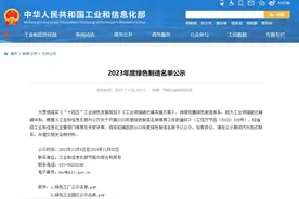 工信部：2023年度绿色制造名单图片