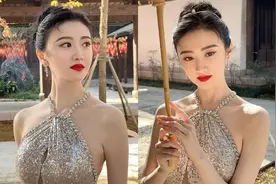 浙江这一夜，娱乐圈女星拼了，董洁保守，景甜风情万种，都不怕冷图片