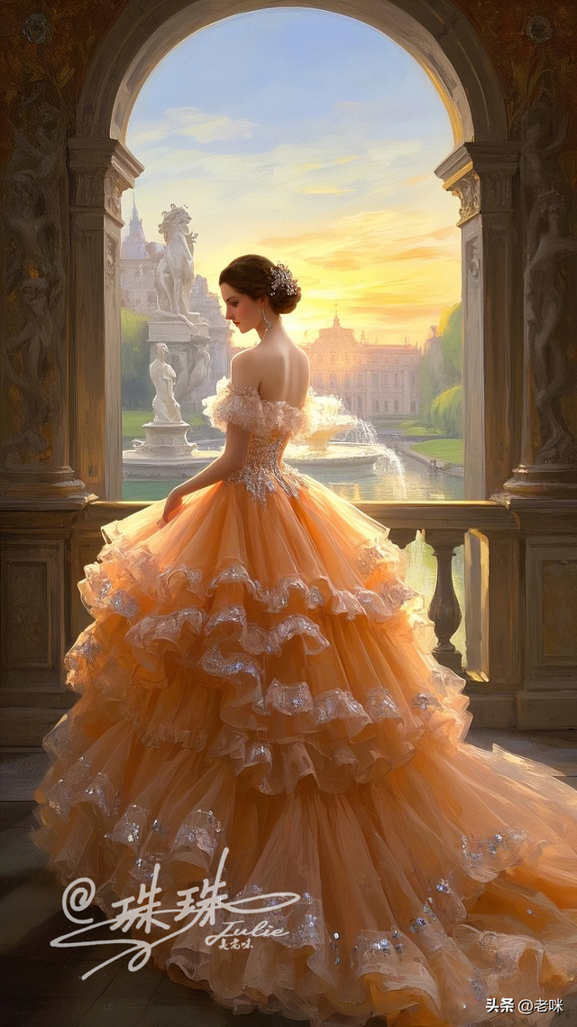 唯美油画——逃离城堡的公主