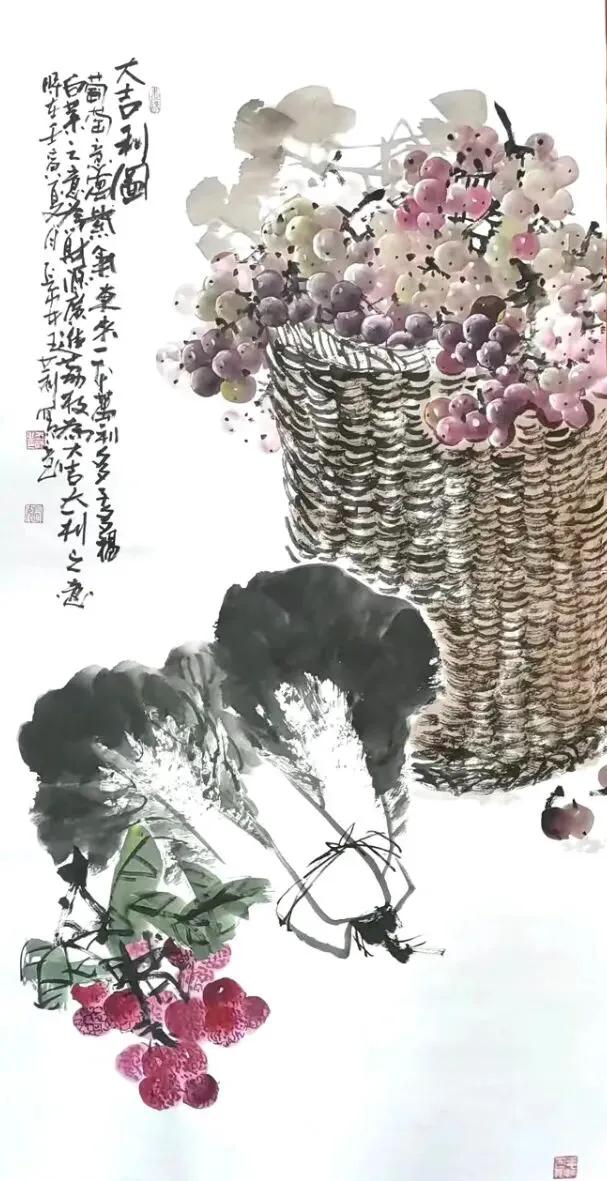 刚柔并济，笔墨生韵：女画家王莉的写意葡萄