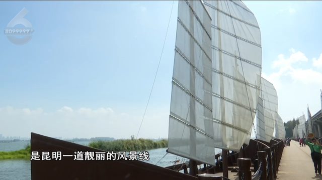 终于开放！24艘“帆船”托起滇池浮桥，体验“水上行”的惬意~