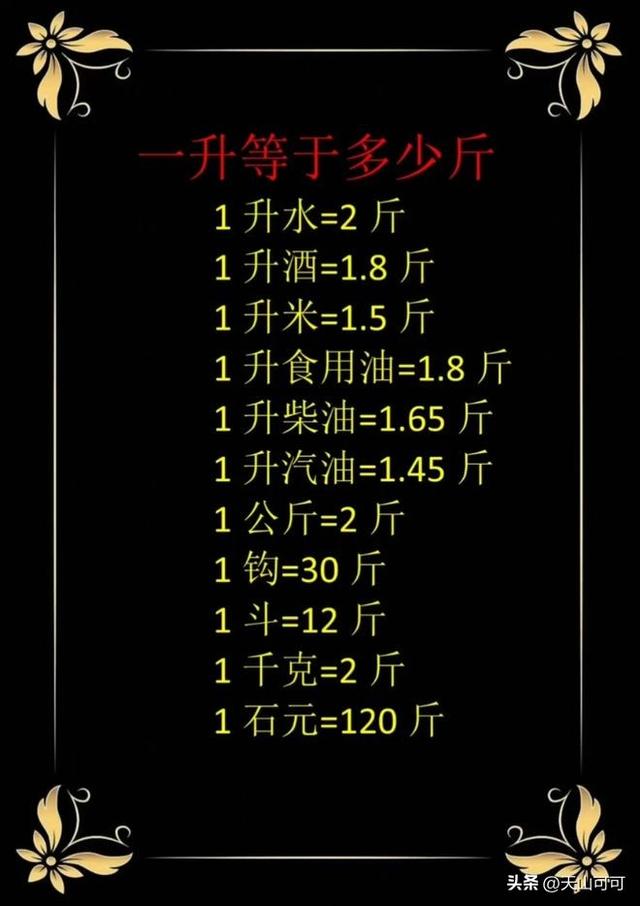 一升食用油等于多少斤？给你真实答案！