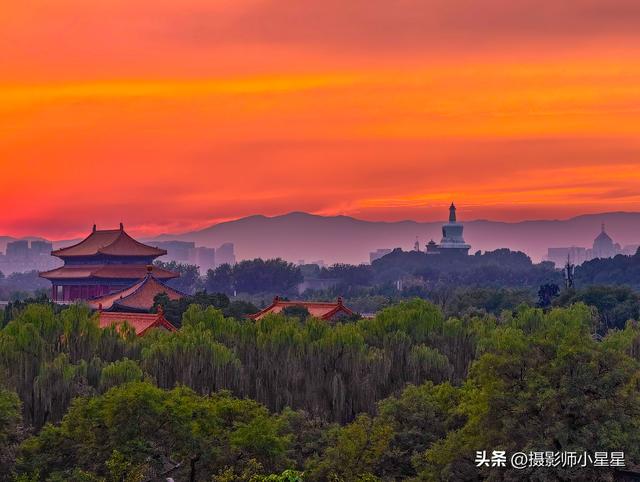 故宫摄影师小星星：当火烧云邂逅古都北京，盛世美景，江山如画！