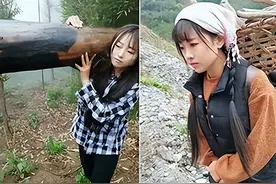 想不到吧！这就是大凉山网红主播下山背着的木头，居然是空心的图片