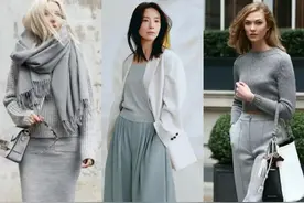 今年秋天流行穿“灰色”，自带高级感，40+女生穿太时髦了图片