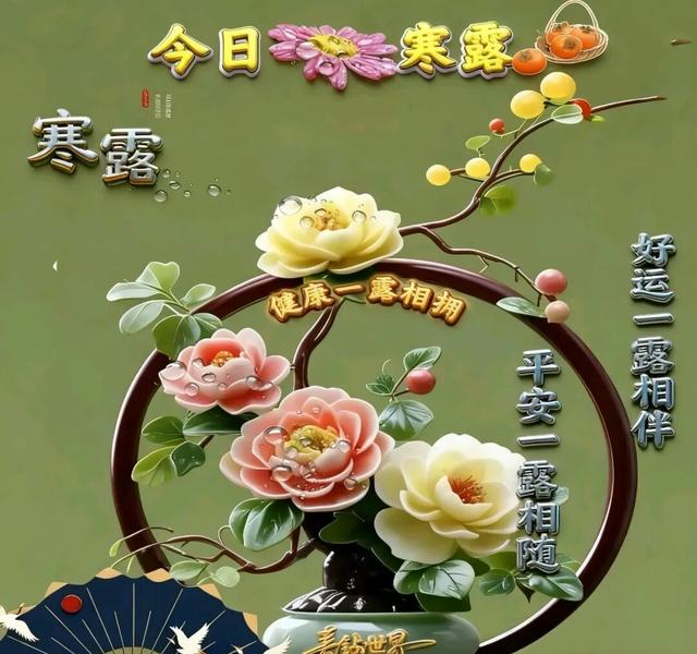 寒露节气特别漂亮的早安好祝福图片问候语句子，总有一条适合你！