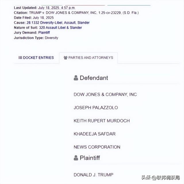 特朗普起诉《华尔街日报》及老板默多克，索赔100亿美元！