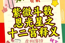 紫微斗数恩光星之十二宫释义图片