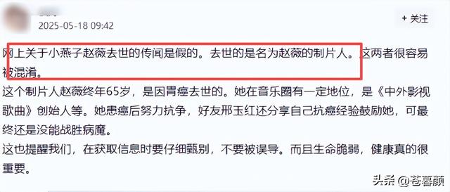 封杀4年后，49岁赵薇又有消息，因胃癌去世传闻5个月前就真相大白