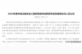 陕西注册安全工程师合格名单发布，通过率极低图片