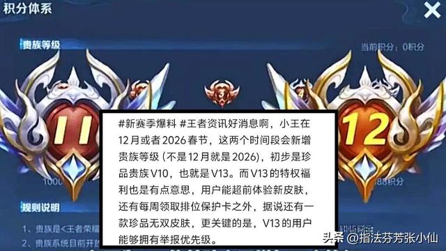 王者贵族13上线？3大特权被曝光，免费无双来袭，网友直言离谱