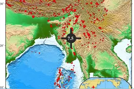 “如同一把巨刀切入地球”，缅甸强震已致当地1644人遇难3408人伤！中国救援队救出一名幸存者！图片