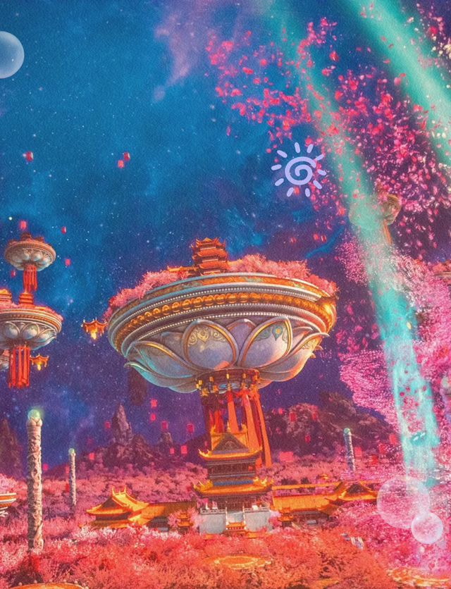 七夕今宵看碧霄，牵牛织女渡河桥 。方特全息影像沉浸体验千年神话