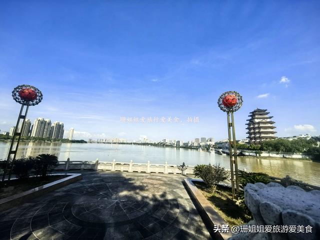 惠州地标“合江楼”，称东江第一楼，白天凭栏瞰全城，夜幕灯璀璨