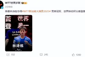 新科世界第一！林诗栋即将反超王楚钦登顶图片