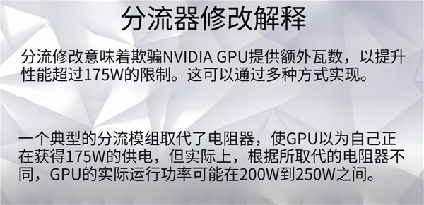 显卡“分流改装”火了！从175W暴增至250W 游戏性能提高20%