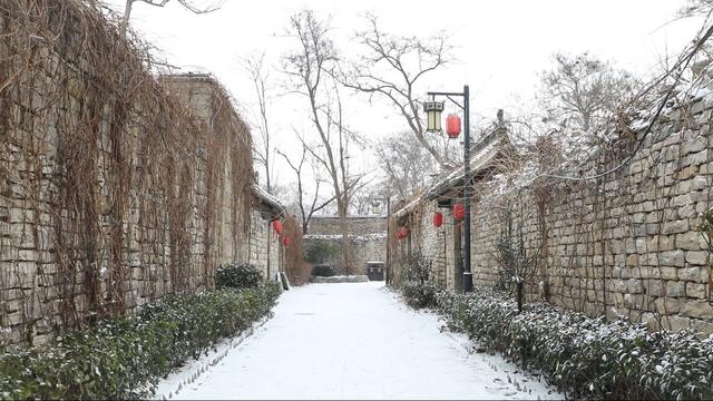 巨野县核桃园镇：雪落古村诗意浓 汉阙金山冬韵美
