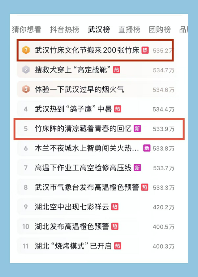 三上央视、四登热搜！超20万市民打卡武汉城建集团汉口里竹床节