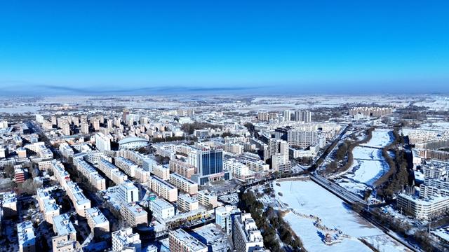 雪后枣乡 如诗如画#祁连山下是我家##厚道甘肃#