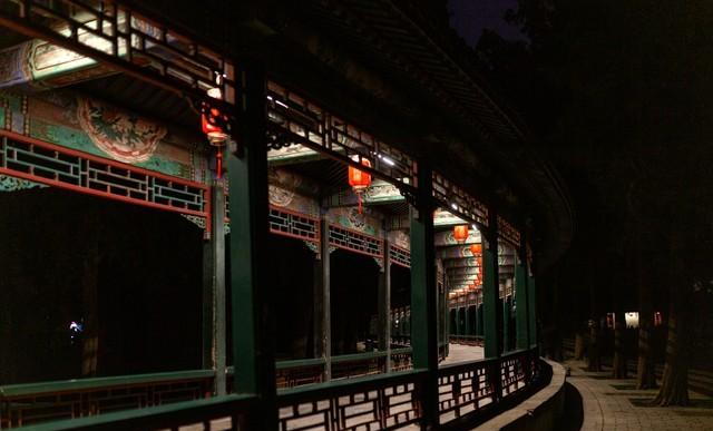 古建摄影教学：颐和园长廊内部夜景：3大光影秘境+5个参数公式