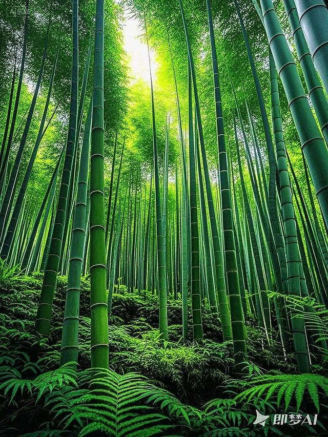闯入这片翠绿竹林，仿佛进入了治愈系仙境～