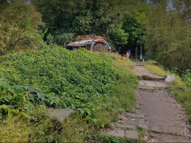 重庆璧山与沙坪坝交界处有一荒废古寺，四周散落残破石像