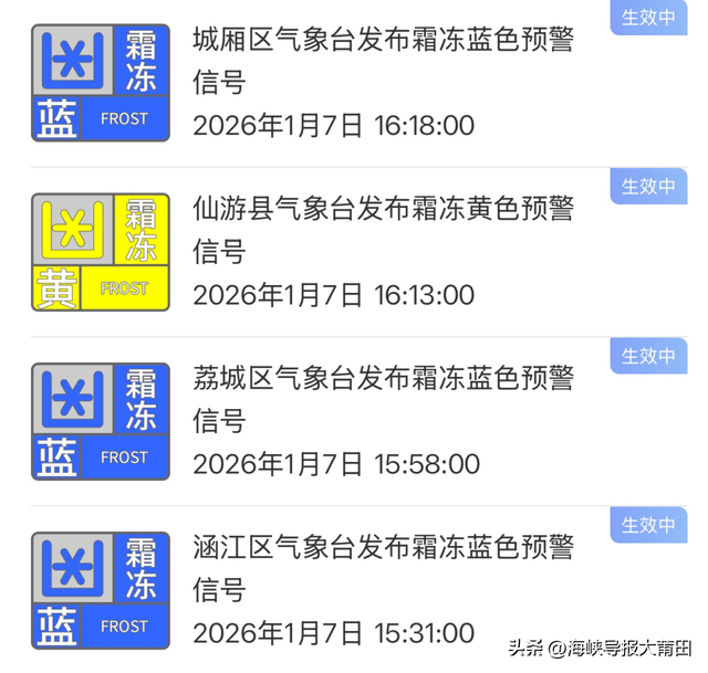 最低-4.8℃！莆田绝美雾凇来了！