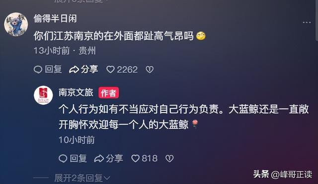 后续！男子大骂景区大爷，身份被扒评论区沦陷，南京文旅意外躺枪