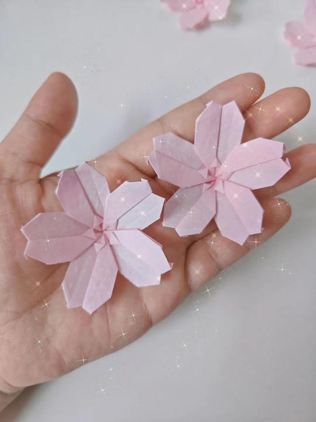 温柔好看的樱花折纸教程