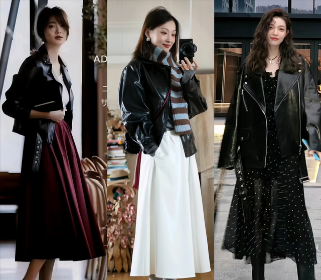 秋冬过了一半才发现：大家都在穿“短外套+长裙”，洋气又显高