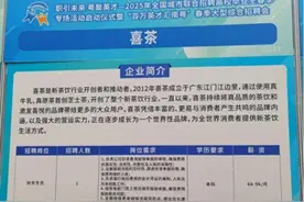 喜茶回应“招聘调茶师限本科学历”：已撤换，高学历并无入职优势图片