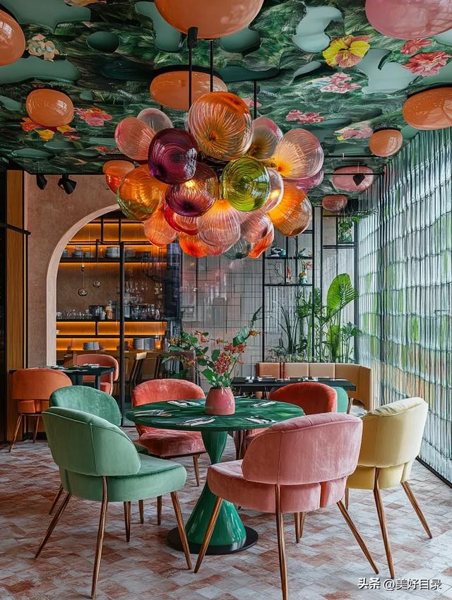 此间春日梦幻餐厅有着来自春天的明媚，春意盎然令人心花怒放！