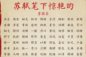苏轼笔下惊艳的男宝，女宝名字图片