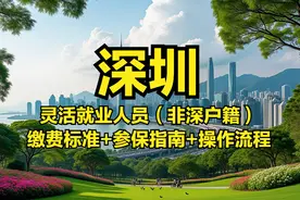 深圳灵活就业人员（含非深户籍）缴费标准+参保指南+操作流程图片