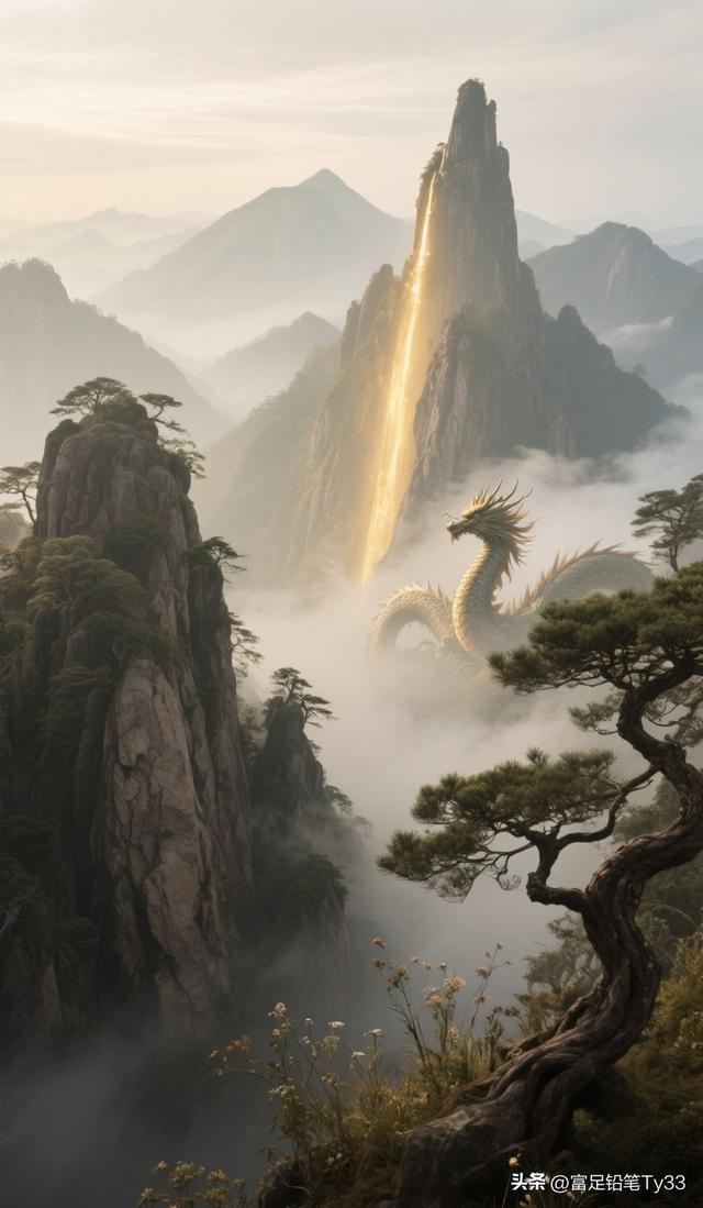仙境山水卷 金龙绕云海 一眼醉千年
