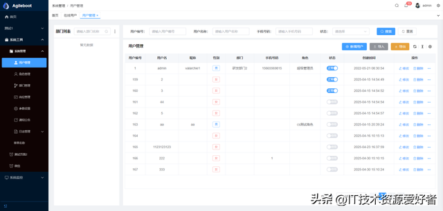 【推荐】一套基于 SpringBoot + Vue3 前后端分离的全栈快速开发平台